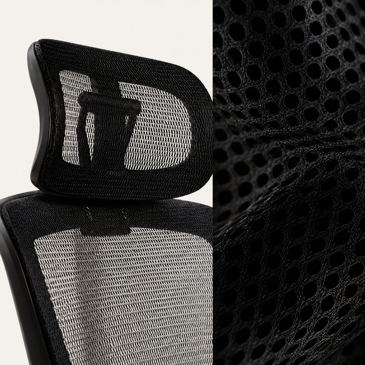 Appui-tête en maille et filet respirant de la chaise de bureau ergonomique Elvo Essentiel